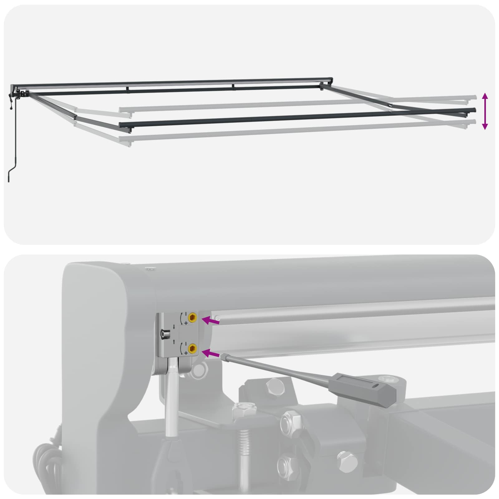 Zijde Frame Bruin 450 × 300 cm Polyester met PU-coating