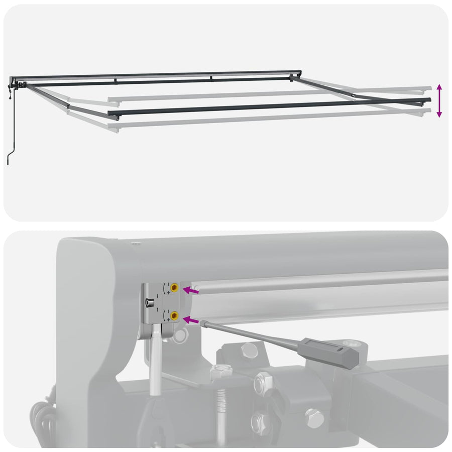 Zijde Frame Bruin 450 × 300 cm Polyester met PU-coating
