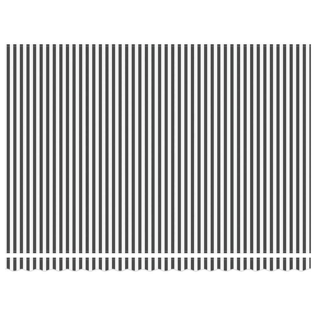 Inklapbaar Zonnescherm Antraciet en Wit 450x300 cm