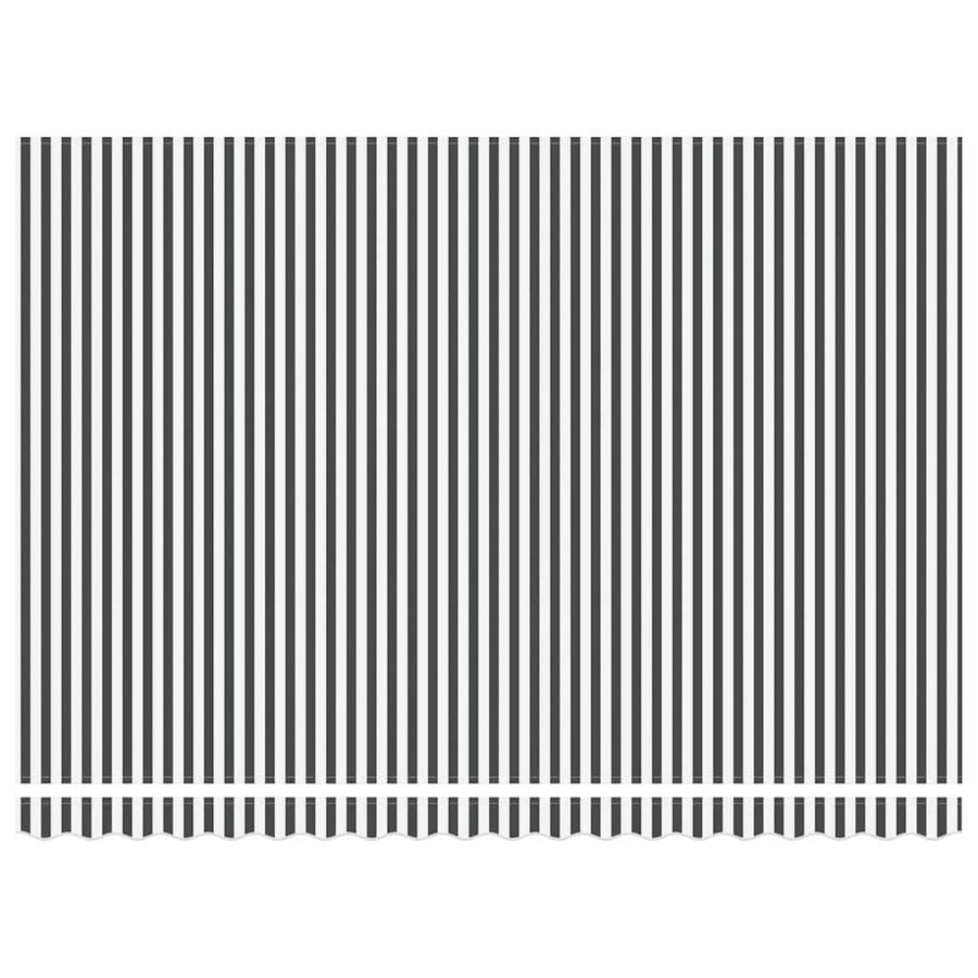 Inklapbaar Zonnescherm Antraciet en Wit 450x300 cm