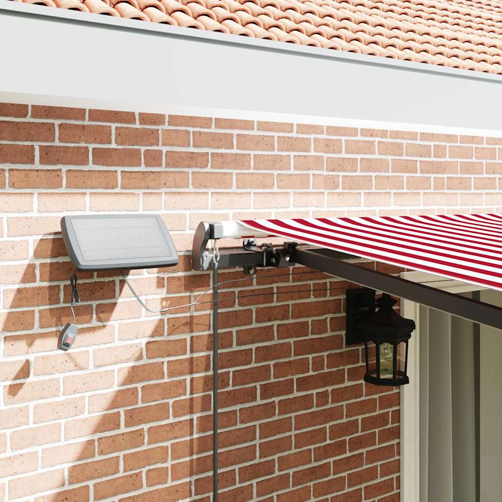 Inklapbaar Zonnescherm Stof Rood En Wit 450 ×300 cm