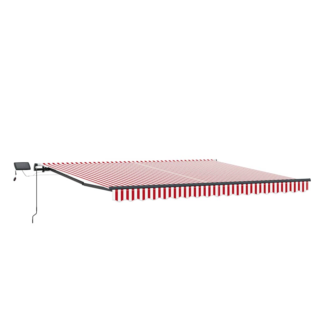 Inklapbaar Zonnescherm Stof Rood En Wit 450 ×300 cm
