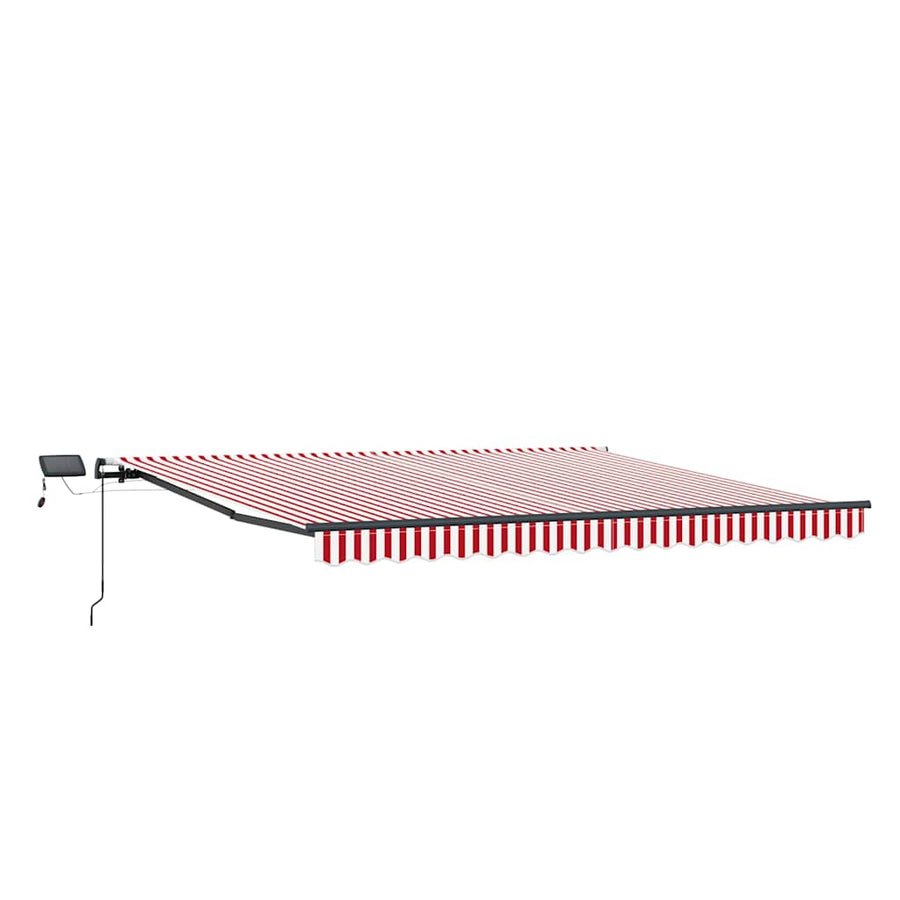Inklapbaar Zonnescherm Stof Rood En Wit 450 ×300 cm