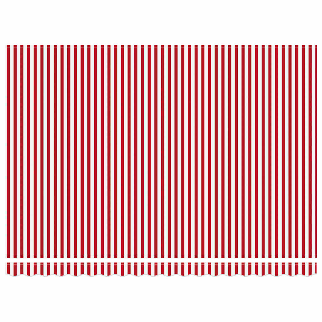 Inklapbaar Zonnescherm Rood En Wit 450 ×300 Cm Stof