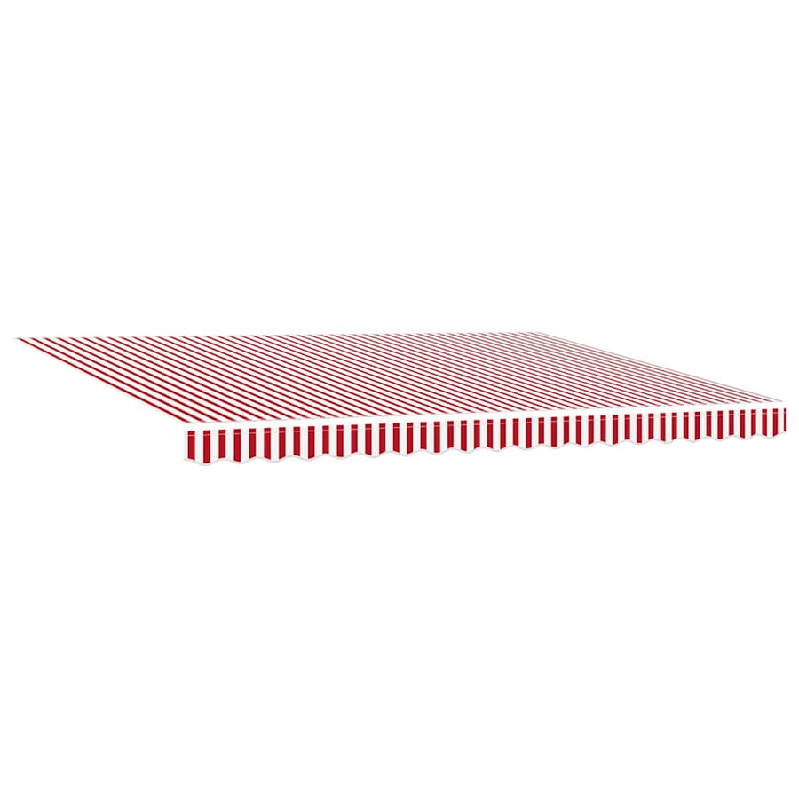 Inklapbaar Zonnescherm En Te Streep 450X300 Cm Stof Rood En Wit (Anthraciet Frame) 4,5 ×3 m