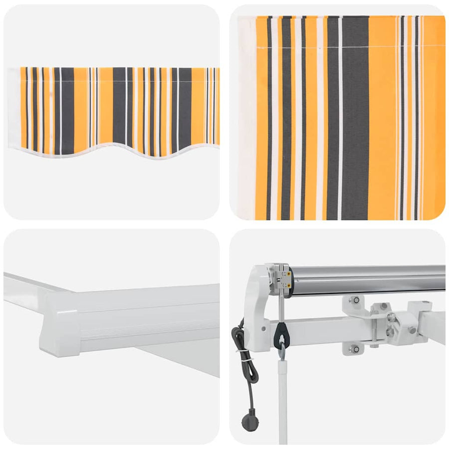 Inklapbaar Zonnescherm Multikleur 450 × 300 cm Stof