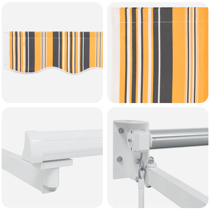 Inklapbaar Zonnescherm Gestreept Multikleur 450 × 300 cm