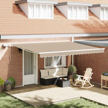 Inklapbaar Zonnescherm Beige 450 × 300 cm Stof en Staal
