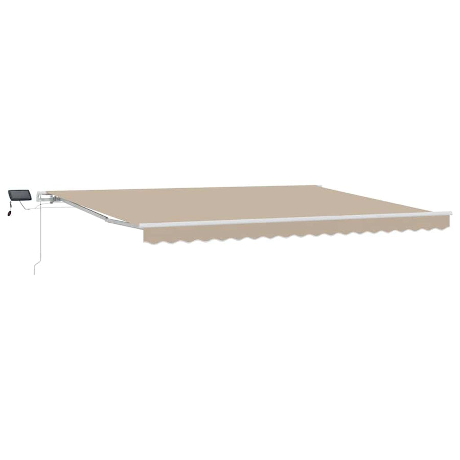Inklapbaar Zonnescherm Beige 450 × 300 cm Stof en Staal