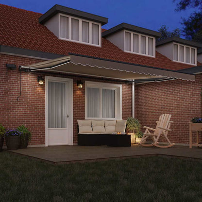 Inklapbaar Zonnescherm Beige 450 ×300 cm Stof