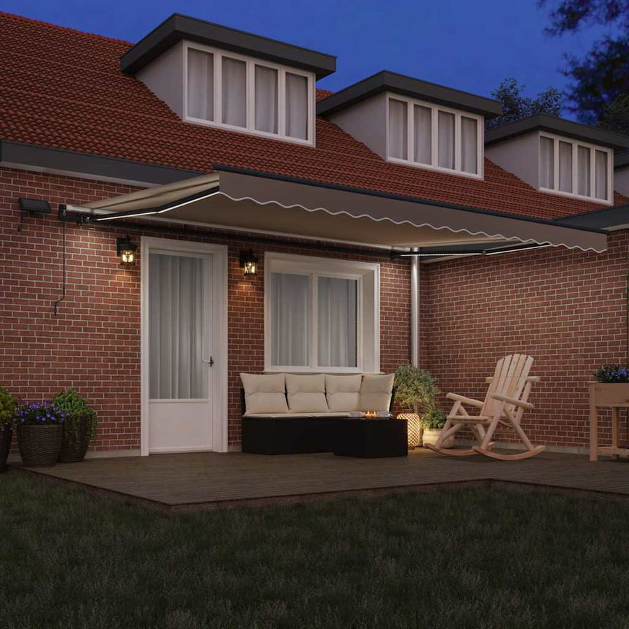 Inklapbaar Zonnescherm Beige 450 ×300 cm Stof