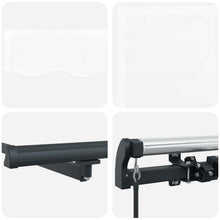 Inklapbaar Zonnescherm Wit 450 × 300 cm Polyester en staal