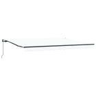 Retractable Awning White 450 x 300 cm Polyester and steel