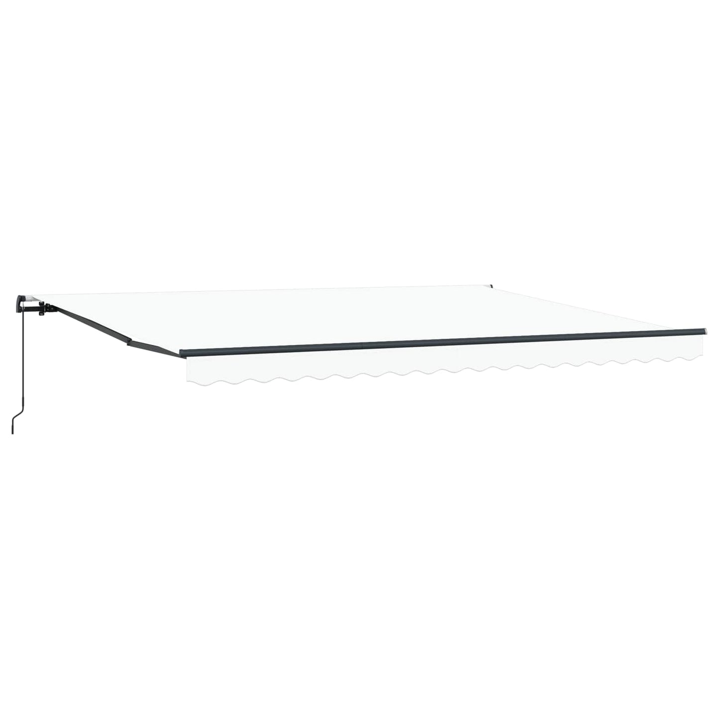 Inklapbaar Zonnescherm Wit 450 × 300 cm Polyester en staal