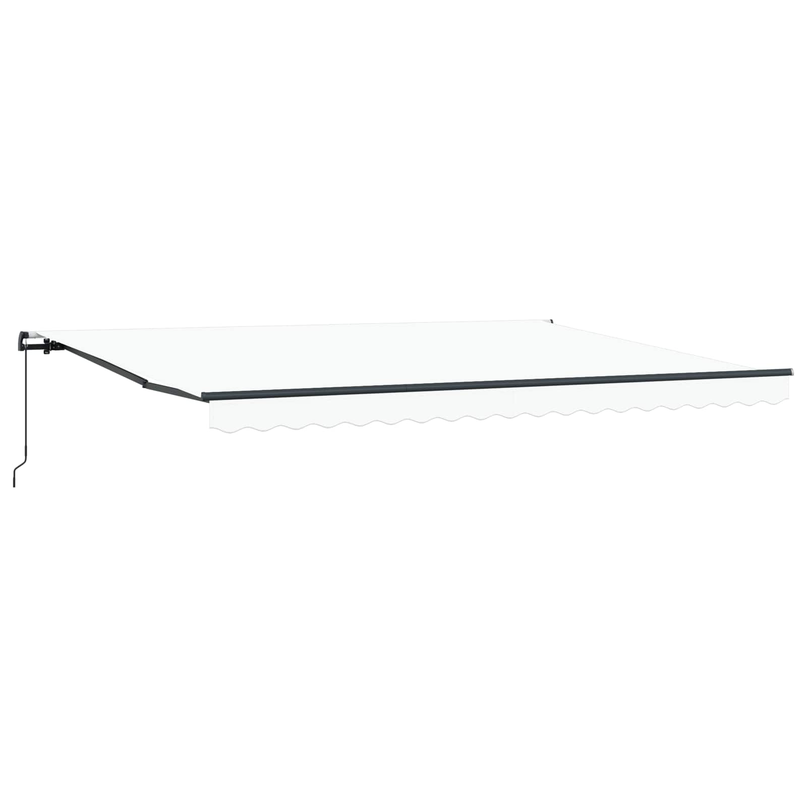 Inklapbaar Zonnescherm Wit 450 × 300 cm Polyester en staal