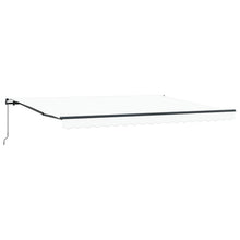 Inklapbaar Zonnescherm Wit 450 × 300 cm Polyester en staal