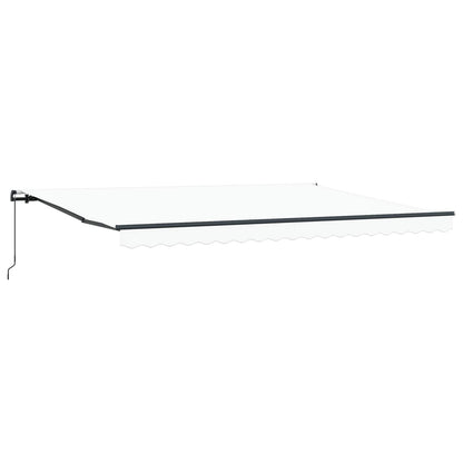 Inklapbaar Zonnescherm Wit 450 × 300 cm Polyester en staal