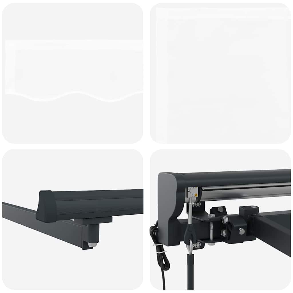 Inklapbaar Zonnescherm Wit 450x300 cm Polyester stof