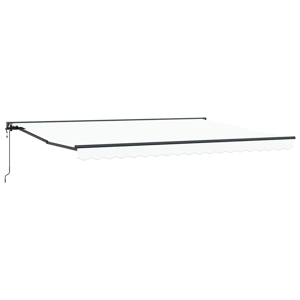 Inklapbaar Zonnescherm Wit 450x300 cm Polyester stof