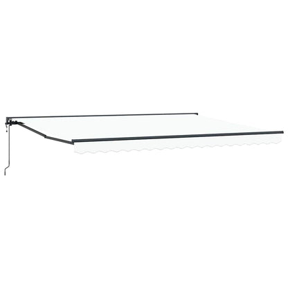 Inklapbaar Zonnescherm Wit 450x300 cm Polyester stof