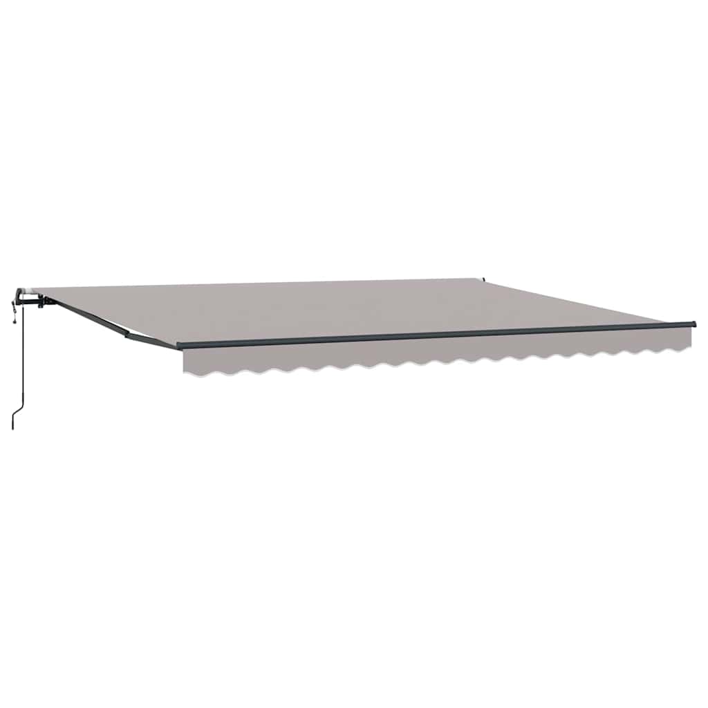 Inklapbaar Zonnescherm Stof Lichtgrijs 450 ×300 cm
