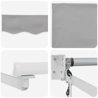 Markies Lichtgrijs 4,5 × 3 M Polyester En Metaal