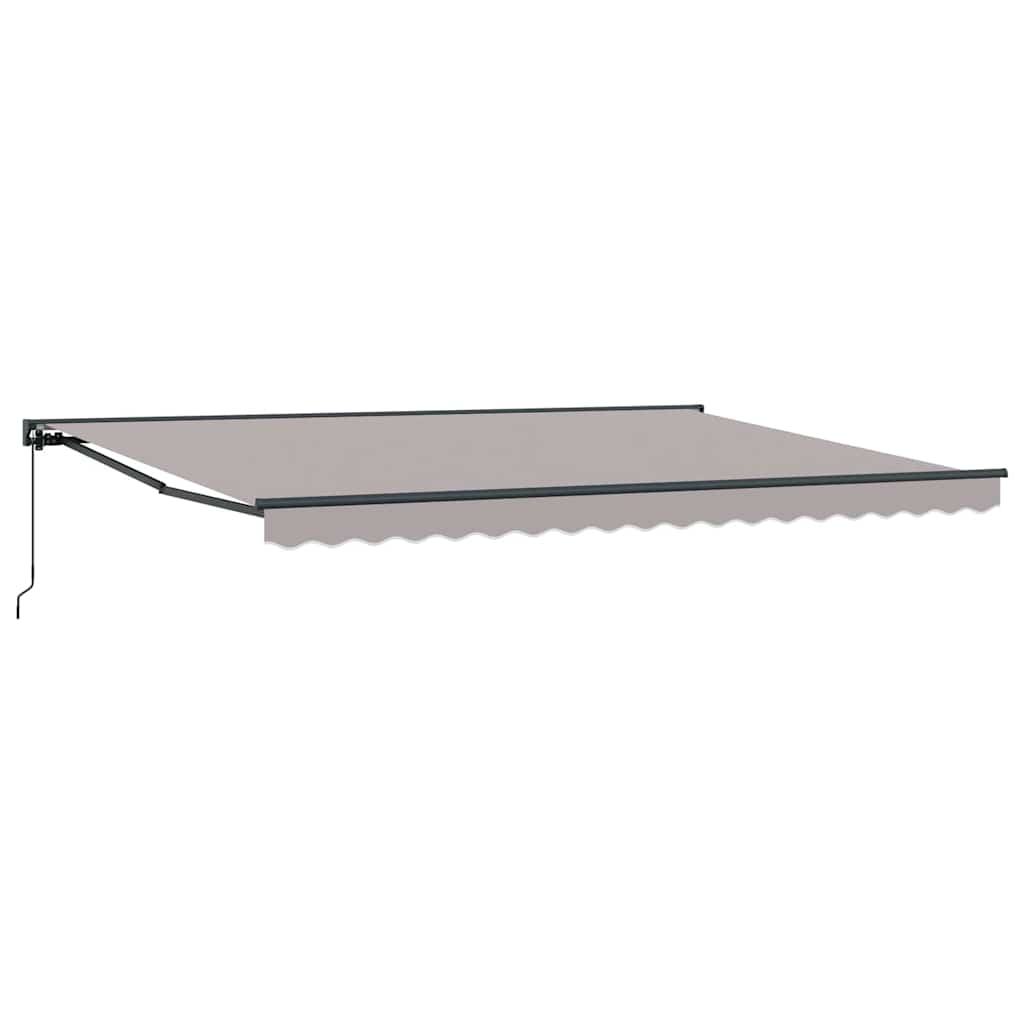 Inklapbaar Zonnescherm 450X300 Cm Stof Lichtgrijs 4,5 ×3 m