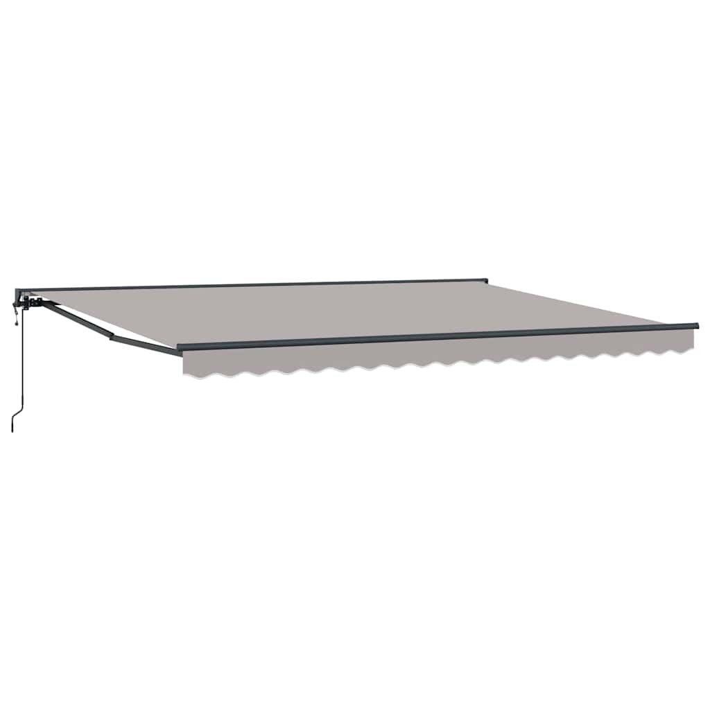 Inklapbaar Zonnescherm 450X300 Cm Stof Lichtgrijs 4,5 × 3 m