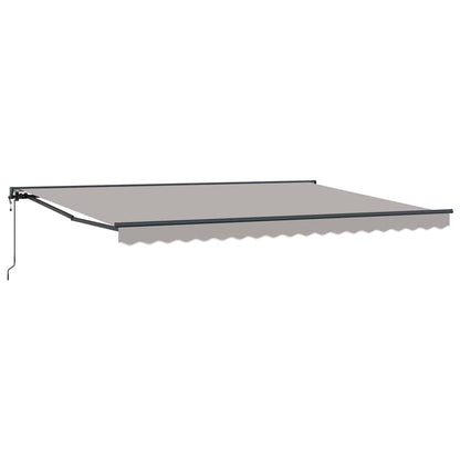 Inklapbaar Zonnescherm 450X300 Cm Stof Lichtgrijs 4,5 × 3 m