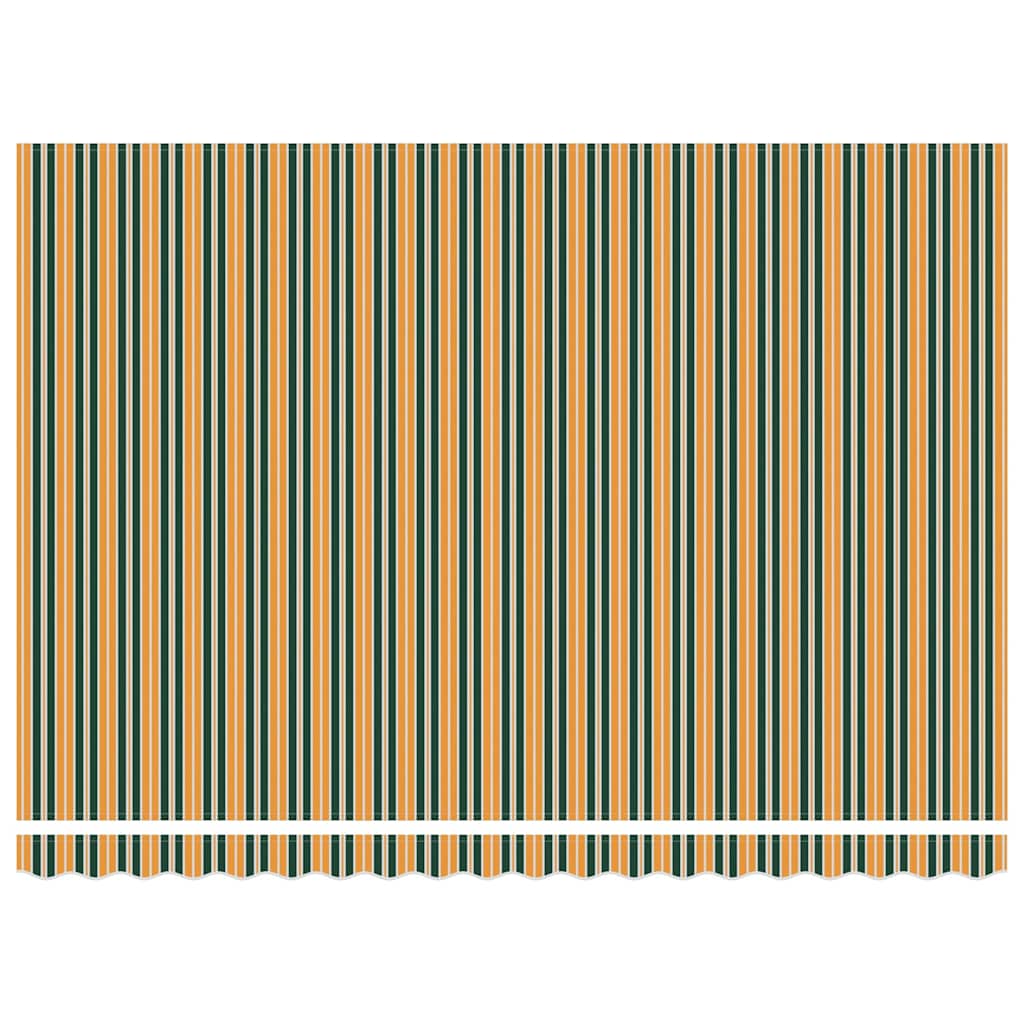 Markies Gestreept Groen en geel 4,5 × 3 m Polyester en metaal