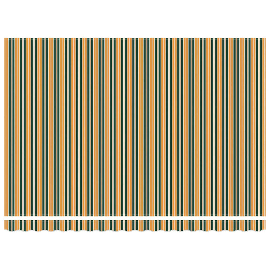 Inklapbaar Zonnescherm 450X300 Cm Stof Groen En Geel 4,5 ×3 m