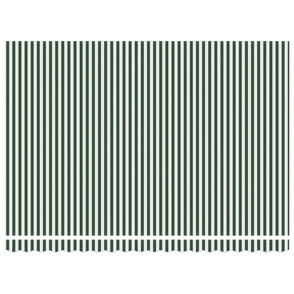Markies Gestreept Groen En Wit 4,5 × 3 M Polyester En Metaal Groen En Wit
