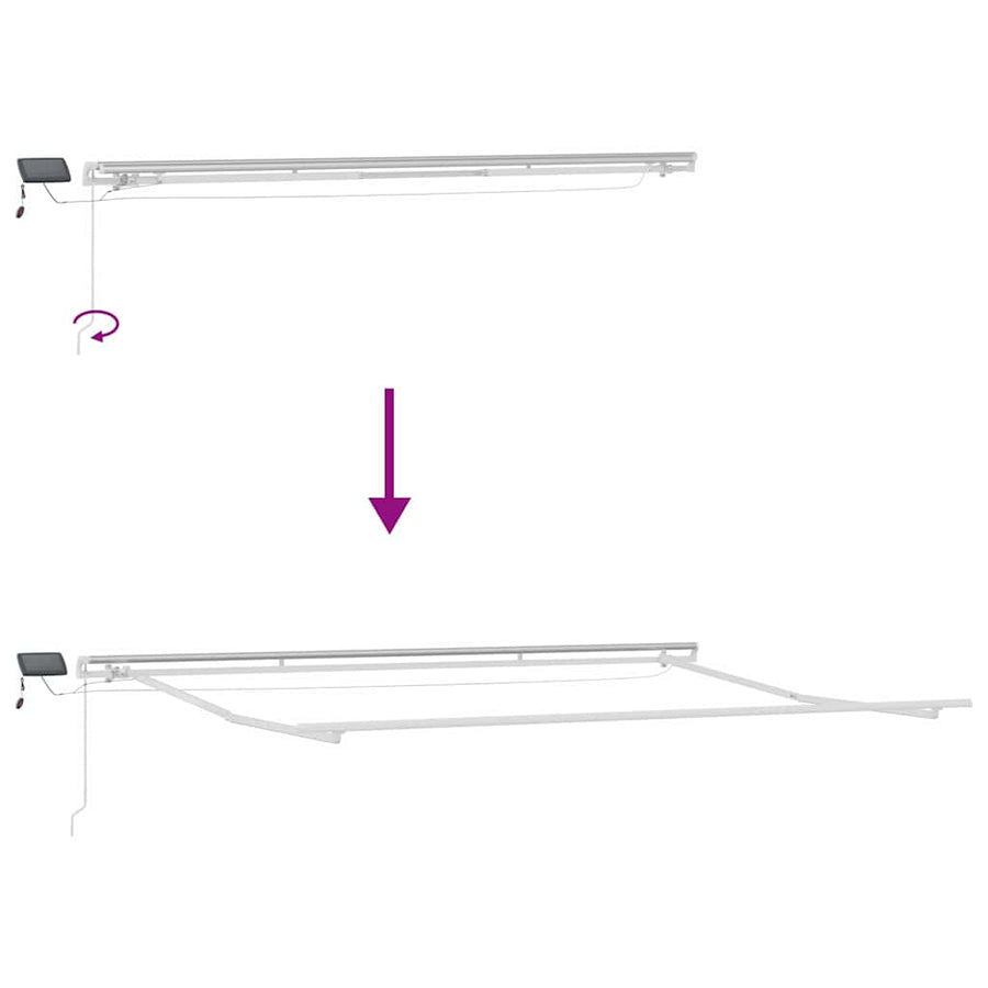 Inklapbaar Zonnescherm met 450 ×350 cm Stof