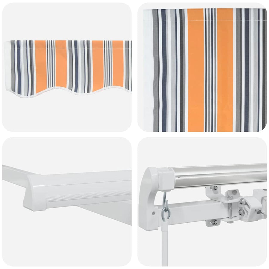 Markies Gestreept Multikleur 4,5 × 3,5 M Polyester En Metaal Rood En Wit