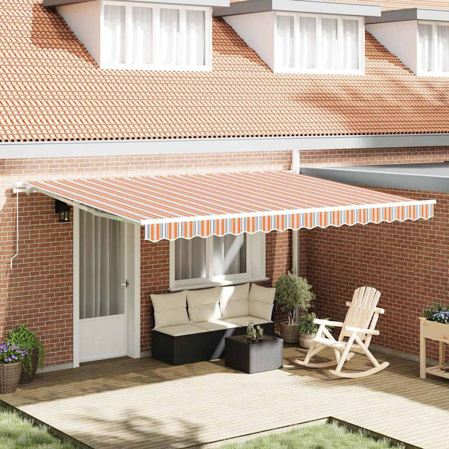 Markies Gestreept Multikleur 4,5 × 3,5 M Polyester En Metaal Rood En Wit