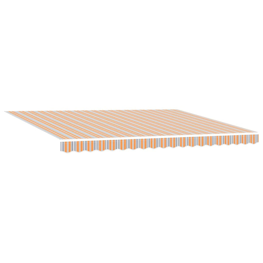 Inklapbaar Zonnescherm Multikleur Stof Oranje/Grijs/Blauw/Wit 450 × 350 cm