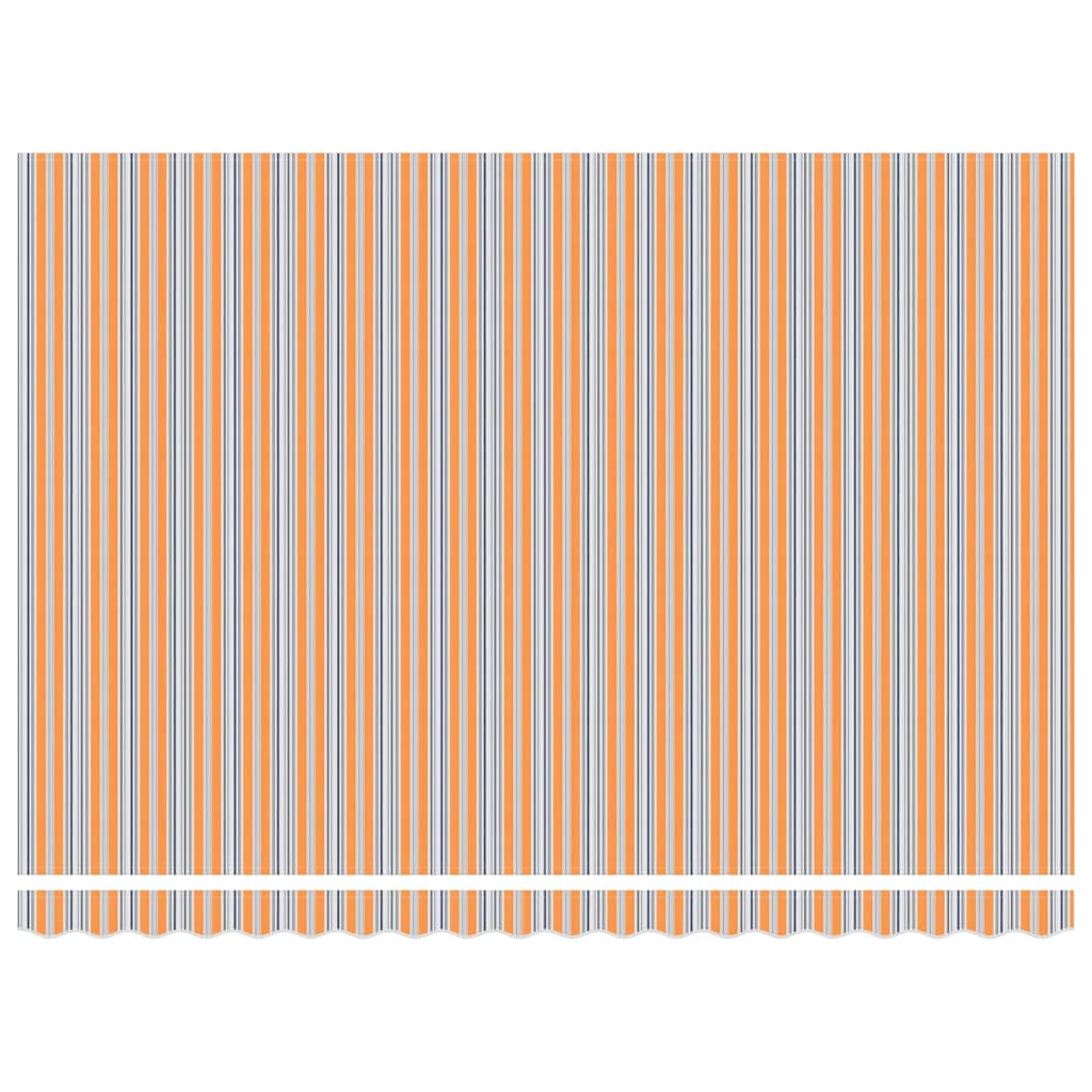 Inklapbaar Zonnescherm Multikleur Stof Oranje/Grijs/Blauw/Wit 450 × 350 cm
