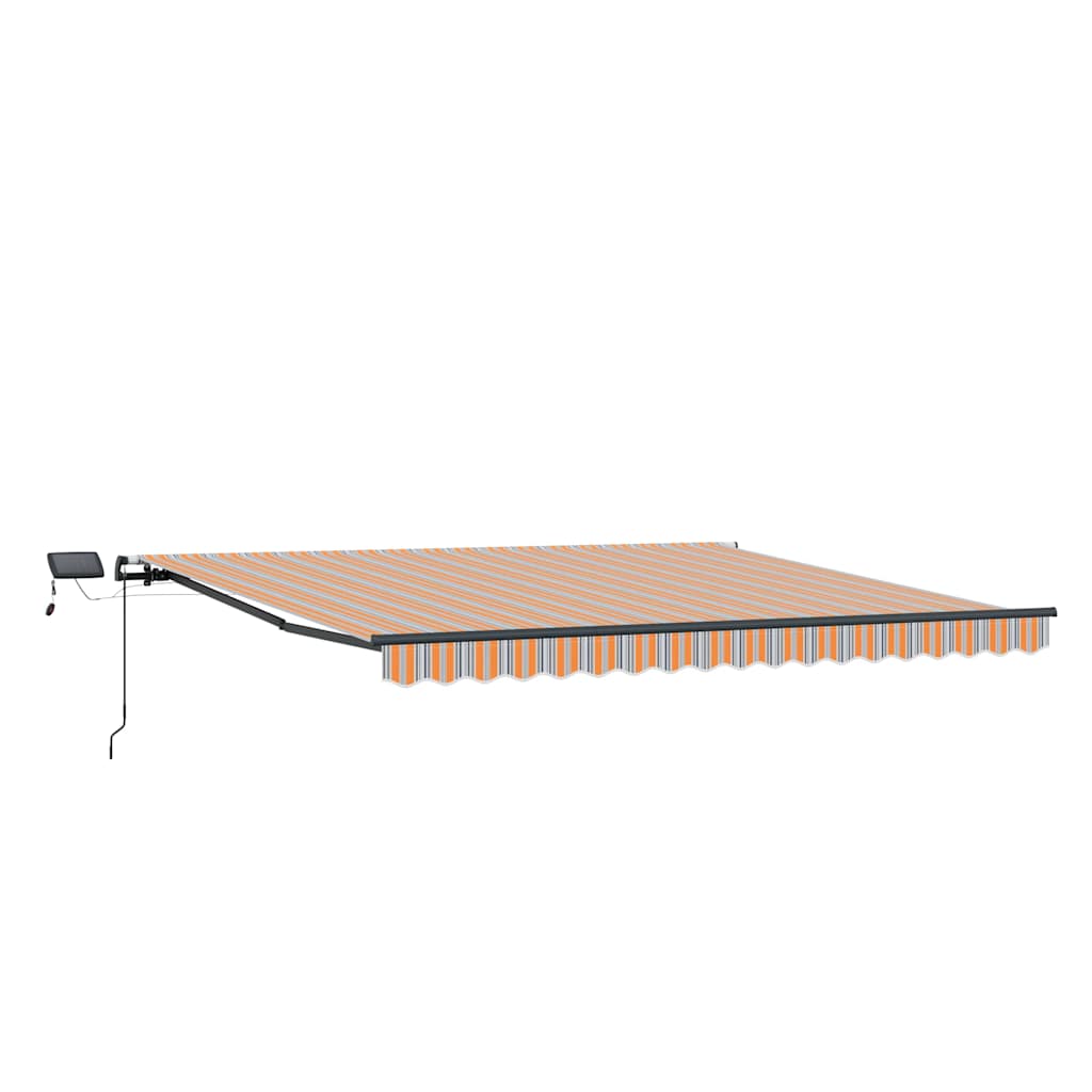 Inklapbaar Zonnescherm Multikleur Stof Oranje/Grijs/Blauw/Wit 450 ×350 cm