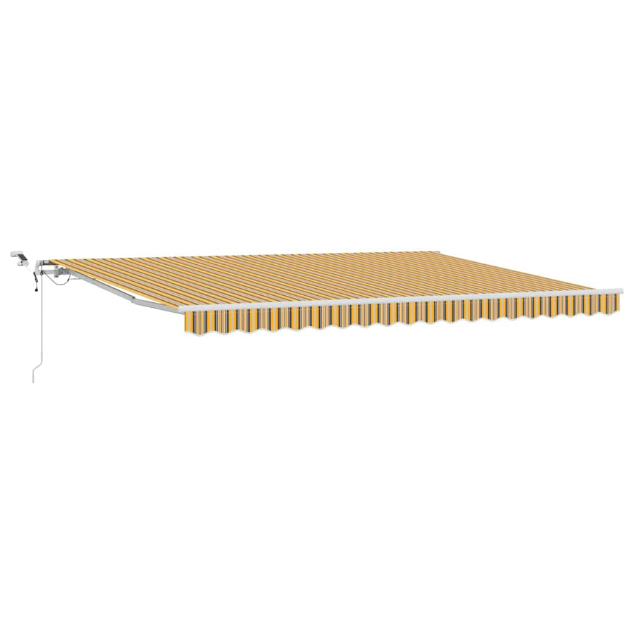 Inklapbaar Zonnescherm Multikleur Stof En Metaal Geel/Grijs/Wit 450 × 350 cm