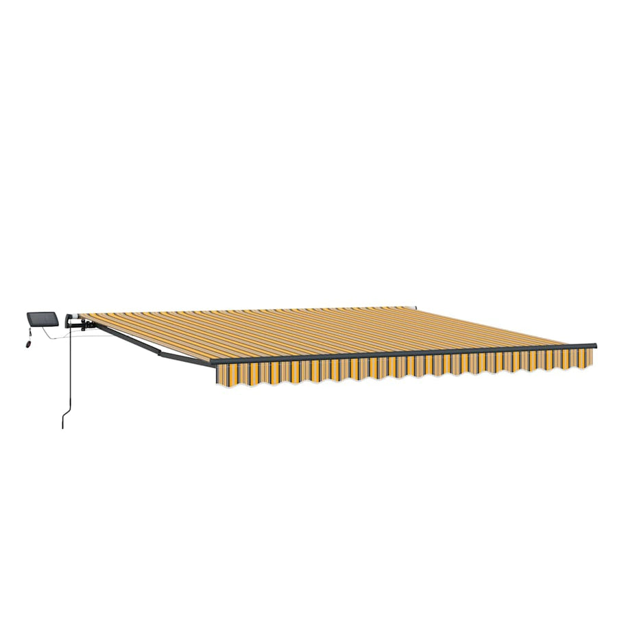 Inklapbaar Zonnescherm Multikleur Stof Geel/Grijs/Wit 450 ×350 cm