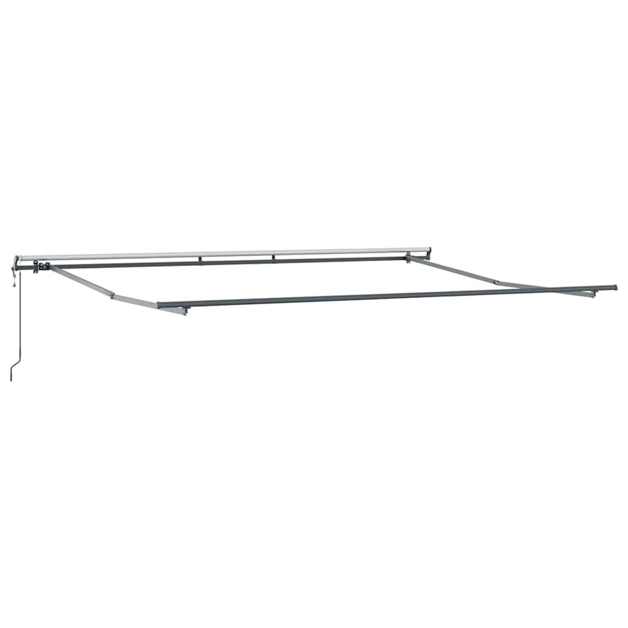 Inklapbaar Zonnescherm Multikleur Stof Geel/Grijs/Wit 450 ×350 cm