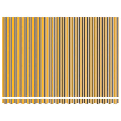 Inklapbaar Zonnescherm Met Multikleur Stof Geel/Grijs/Wit 450 × 350 cm