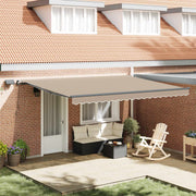 Foldable Awning Beige 450 × 350 cm Fabric