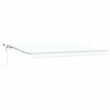 Inklapbaar Zonnescherm Wit 450 × 350 cm Stof en Metaal
