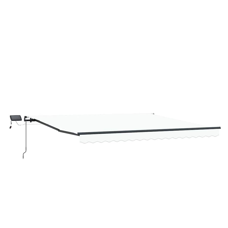 Inklapbaar Zonnescherm Wit 450 ×350 cm Stof