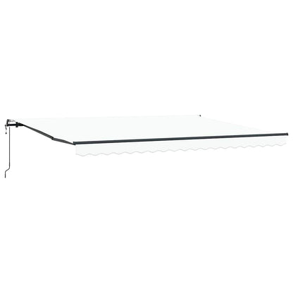 Inklapbaar Zonnescherm Wit 450 ×350 cm Stof