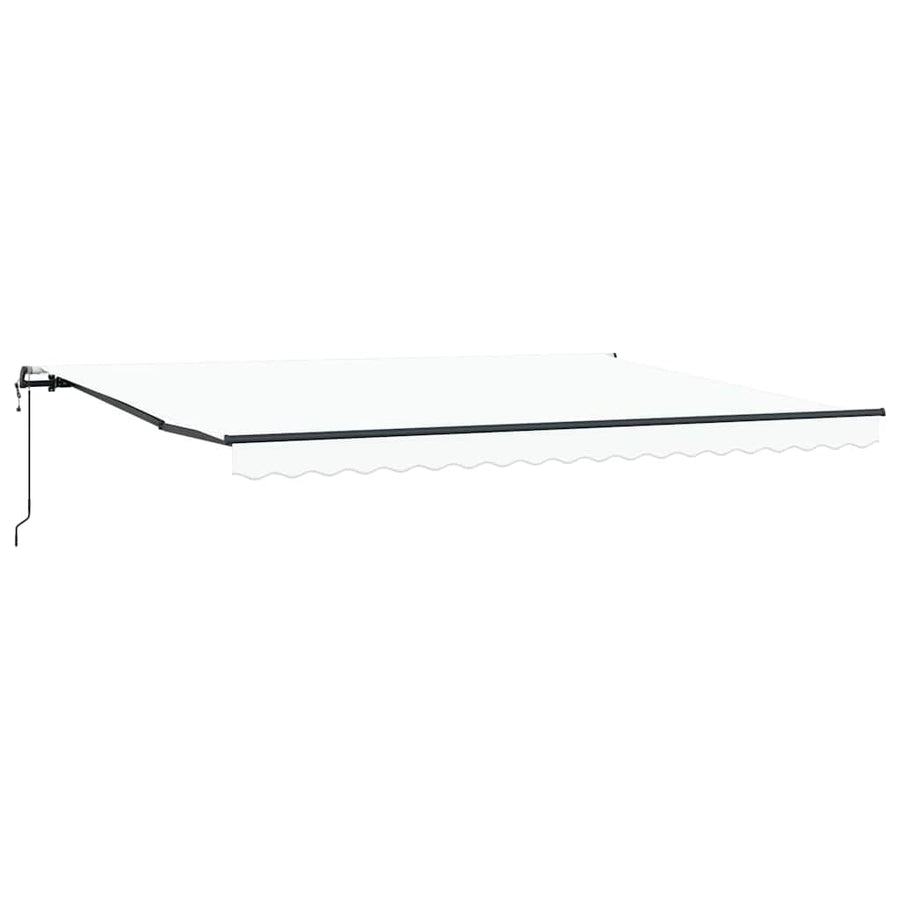 Inklapbaar Zonnescherm Wit 450 ×350 cm Stof