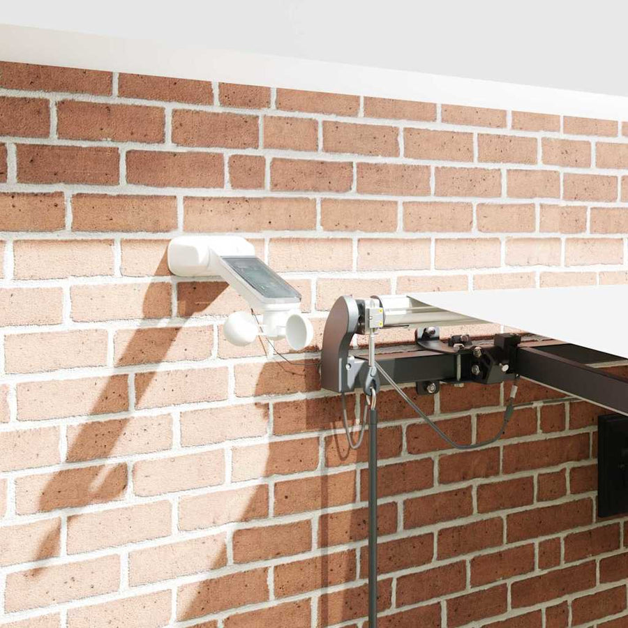 Inklapbaar Zonnescherm met Wit 450 × 350 cm Stof