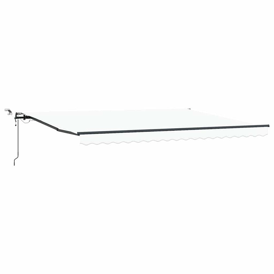 Inklapbaar Zonnescherm met Wit 450 × 350 cm Stof