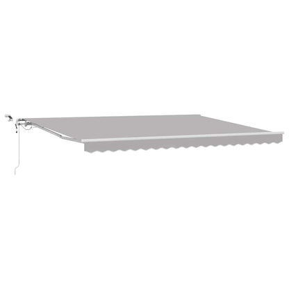 Inklapbaar Zonnescherm Stof En Metaal Lichtgrijs 450 × 350 cm